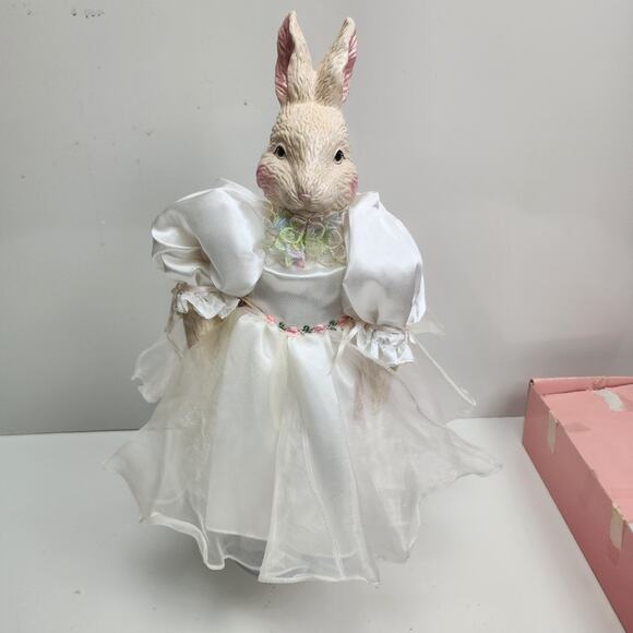 VTG Brinn's Doll Company PGH PA 1991 Mrs Bunny Porcelain Ballerina Easter Rabbit - Picture 1 of 6